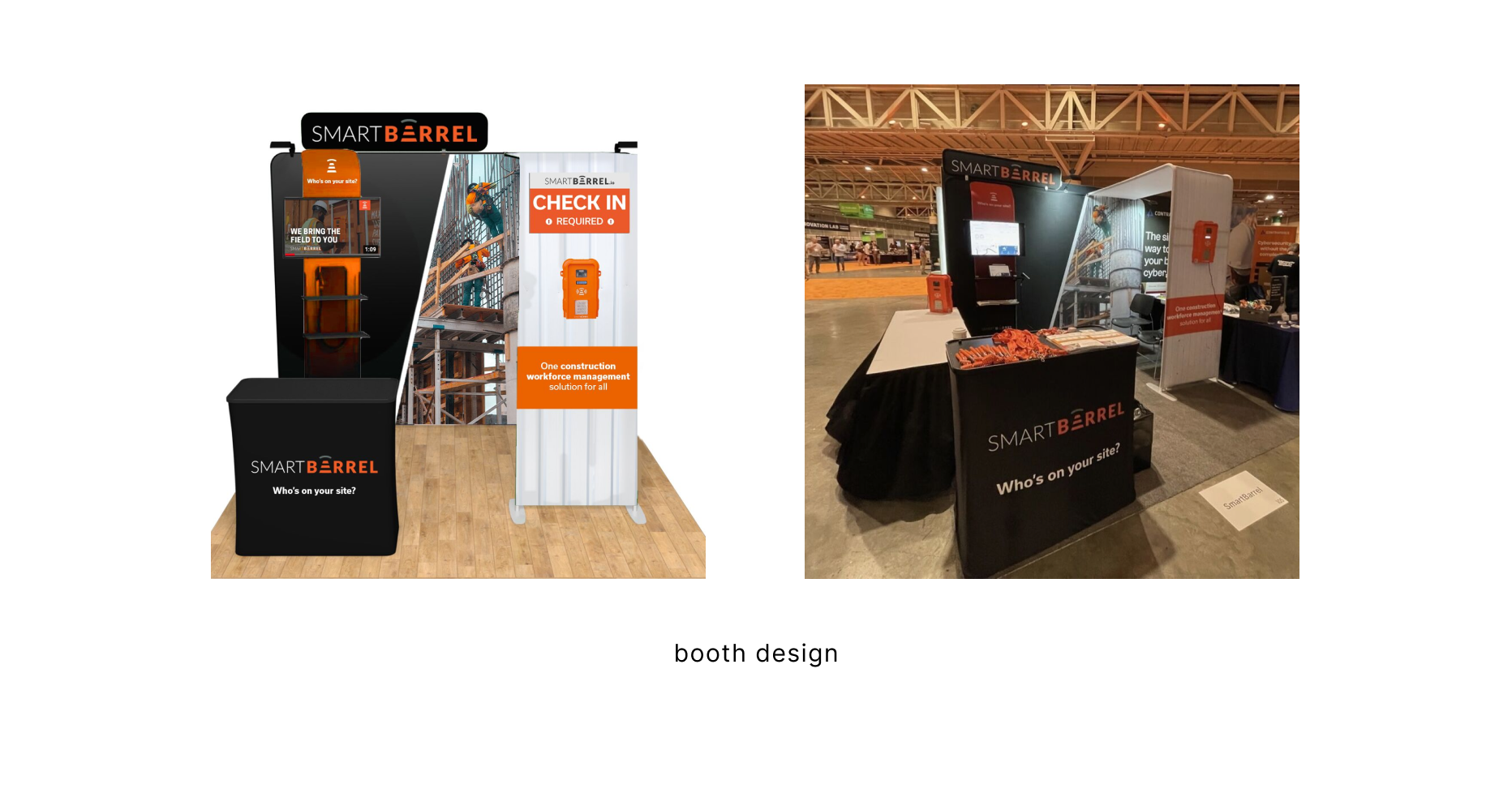 SmartBarrel Procore booth design by Kindra Ting